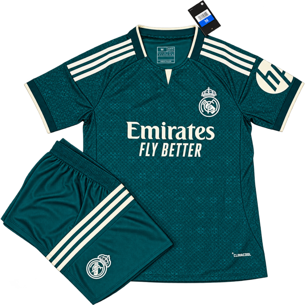 Bộ quần áo CLB Real Madrid màu xanh lá đậm REAL2627-XL REAL2627