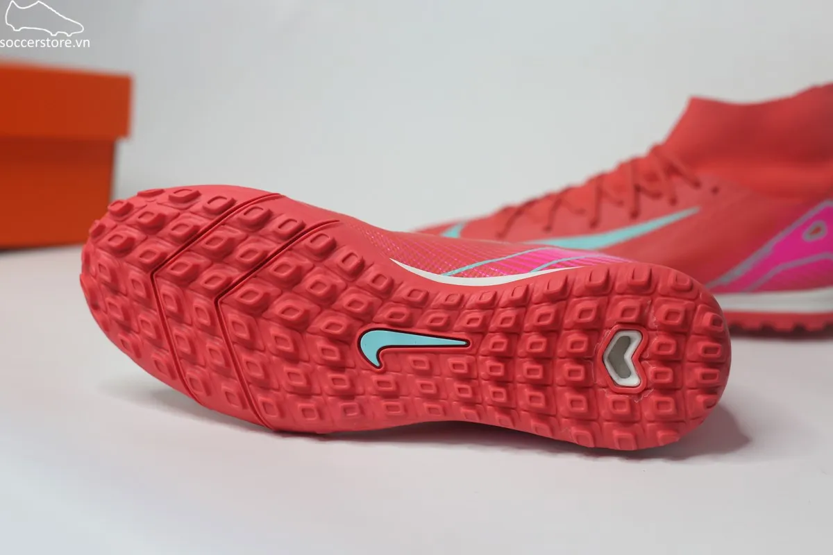 Nike Mercurial Superfly 10 Academy TF Air Zoom Mad Energy pack màu đỏ than hồng FQ8331-800