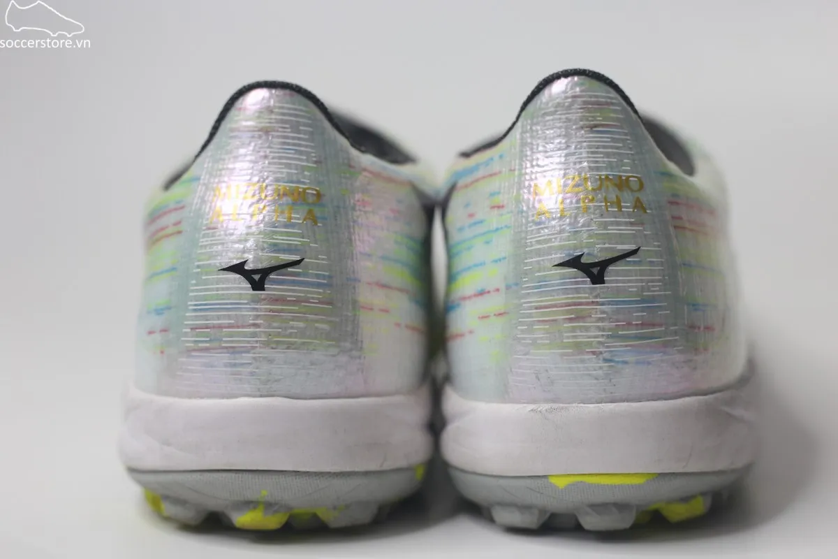 Used- đá 1 trận_Mizuno Alpha II Elite TF Frontier Pack trắng bạc P1GD256209