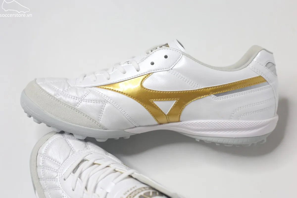 Mizuno Morelia Sala Japan TF trắng gold Made In Japan Q1GB260250