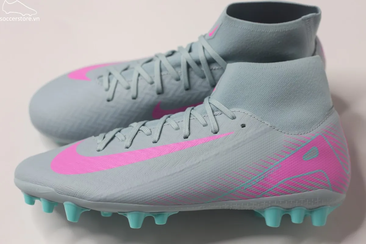 Nike Mercurial Superfly 10 Academy AG Air Zoom- Prism pack màu xanh xám FQ8329-301
