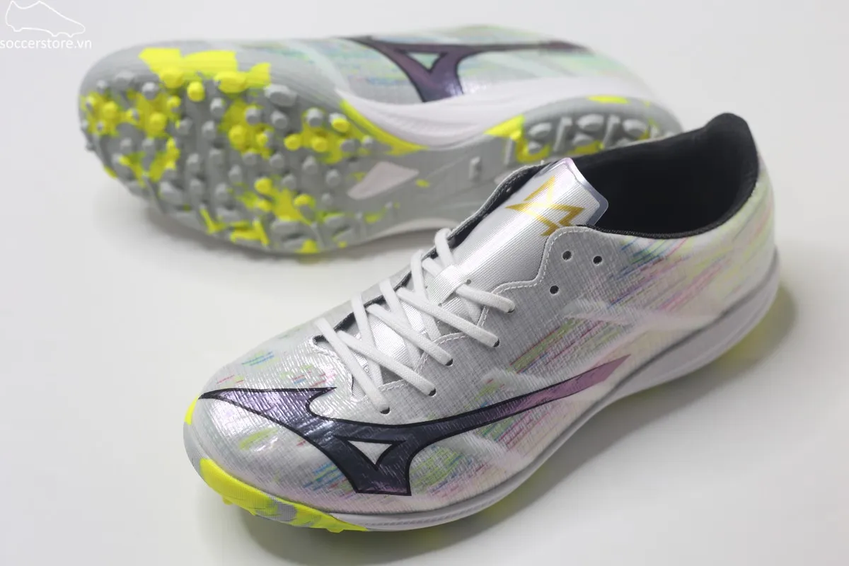 Mizuno Alpha II Elite TF Frontier Pack trắng bạc P1GD256209