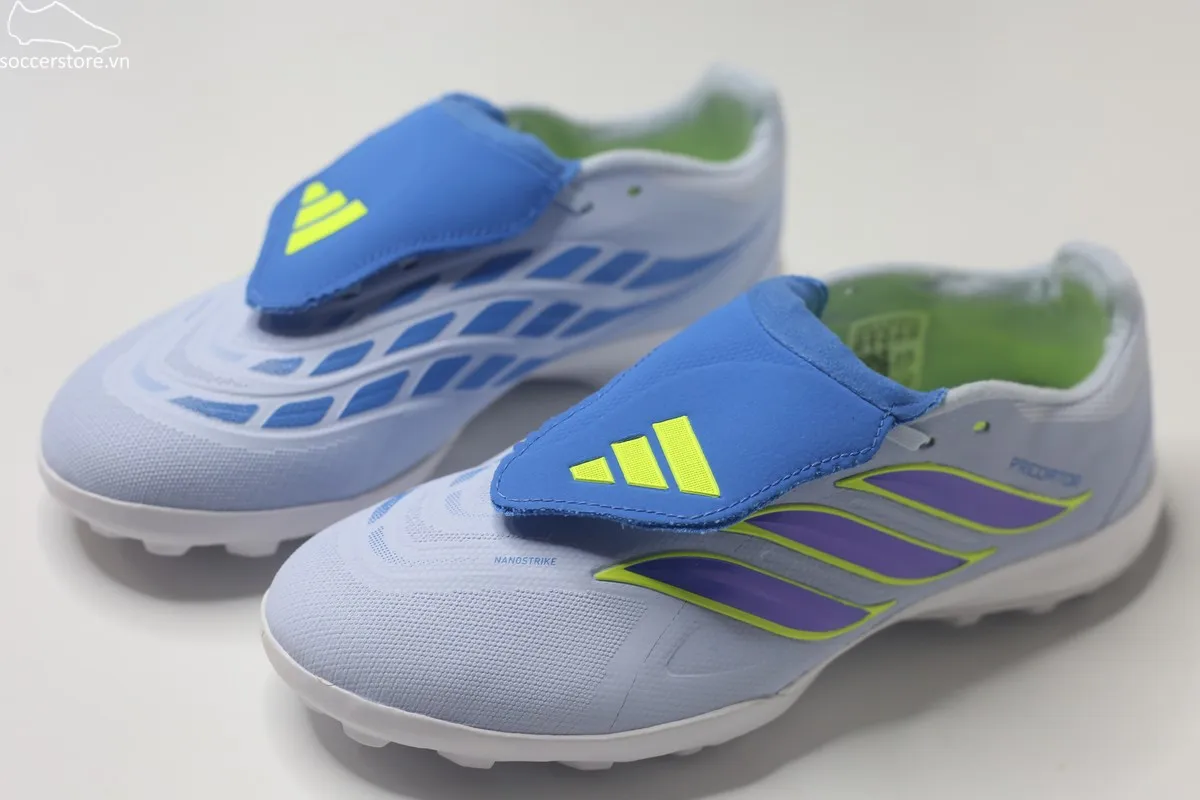 Adidas Predator League TF FT- Ice Cold Precision màu xanh ngọc Crystal Sky/ Ray Blue/ Solar Yellow JR7874