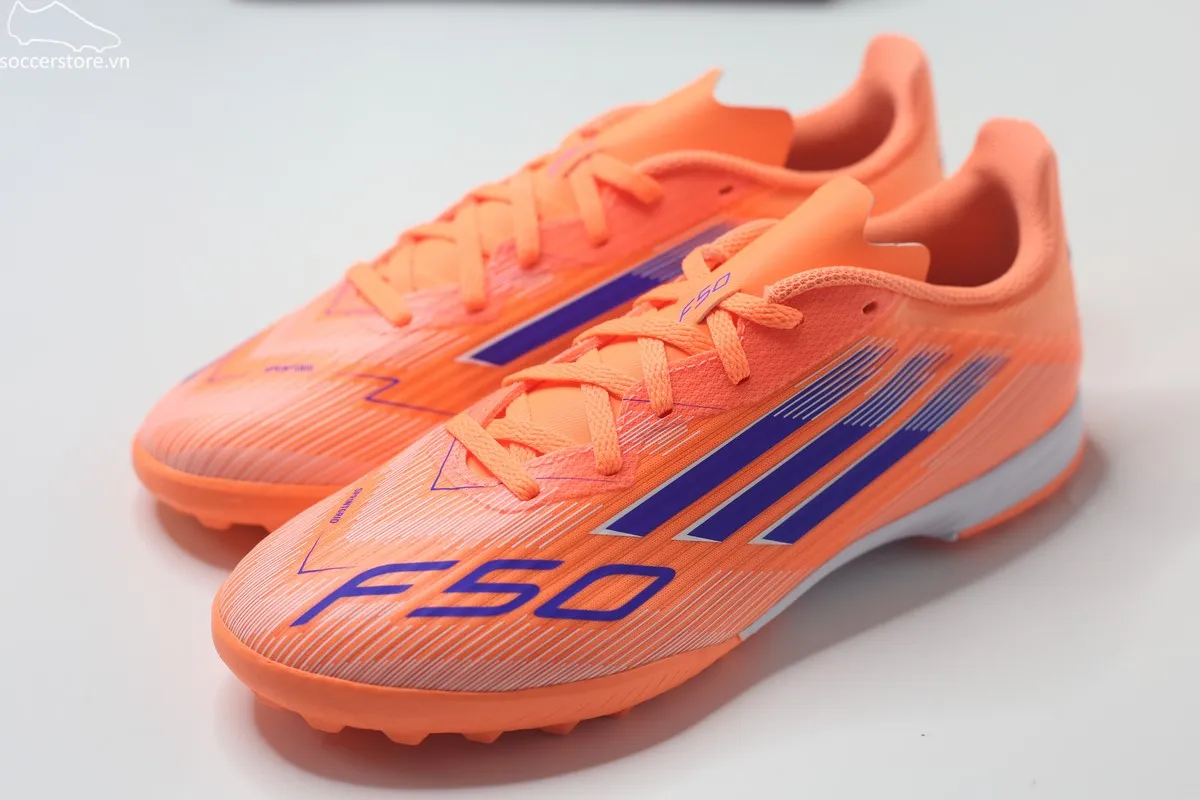 Giày Adidas F50 League TF J - màu cam trắng – Coral Blaze – JI0001