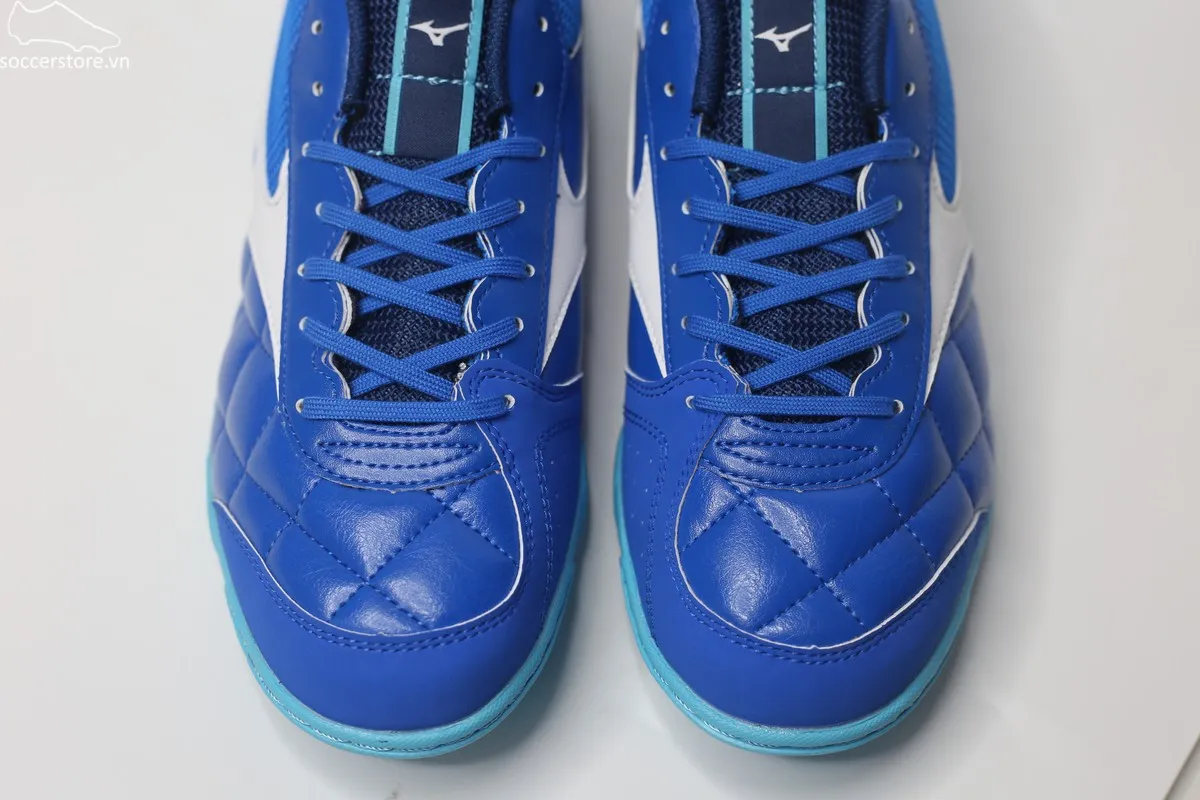 Mizuno Morelia Sala Club TF màu xanh trắng Q1GB241603