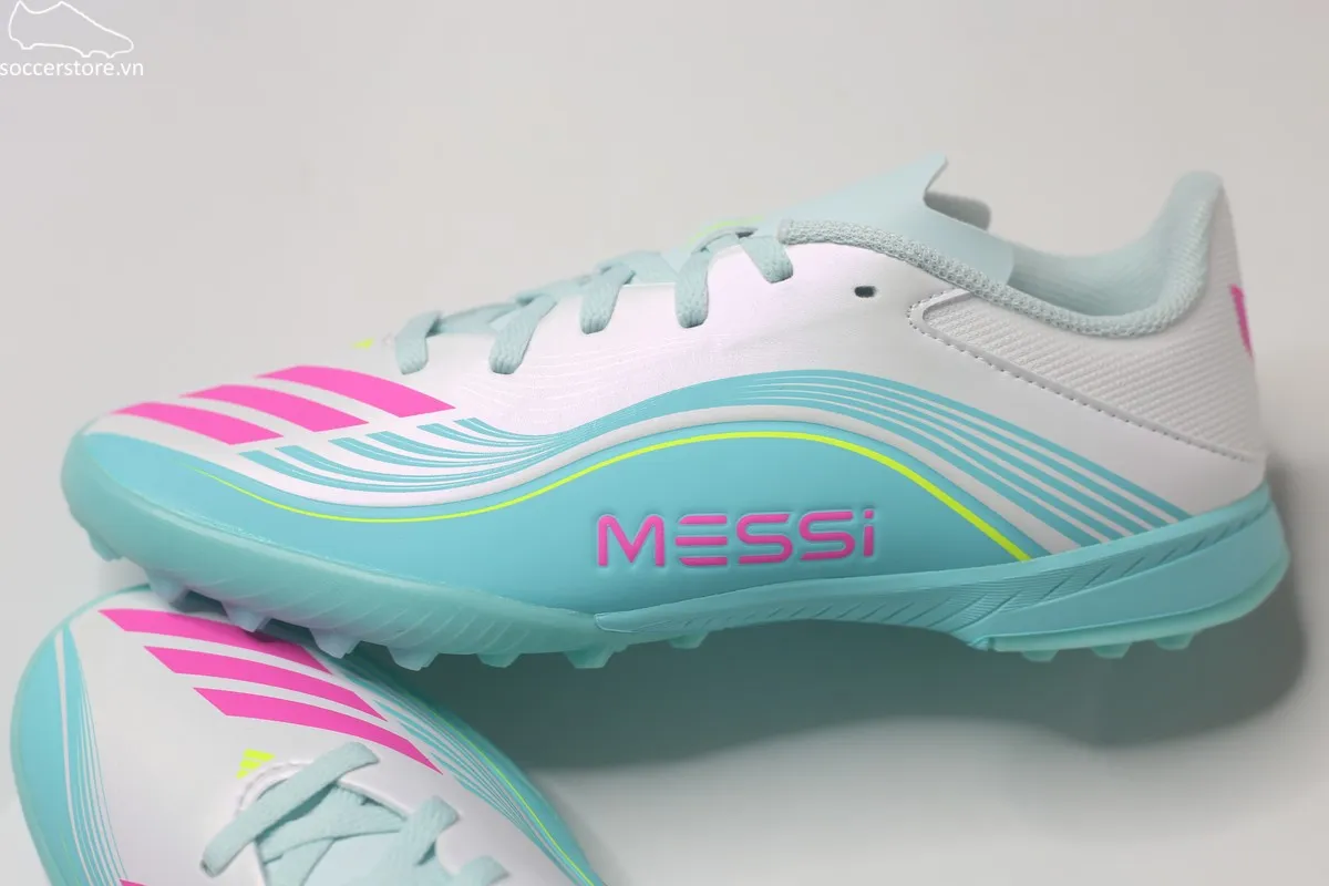 Adidas F50 League TF Messi Jr xanh ngọc JQ0944