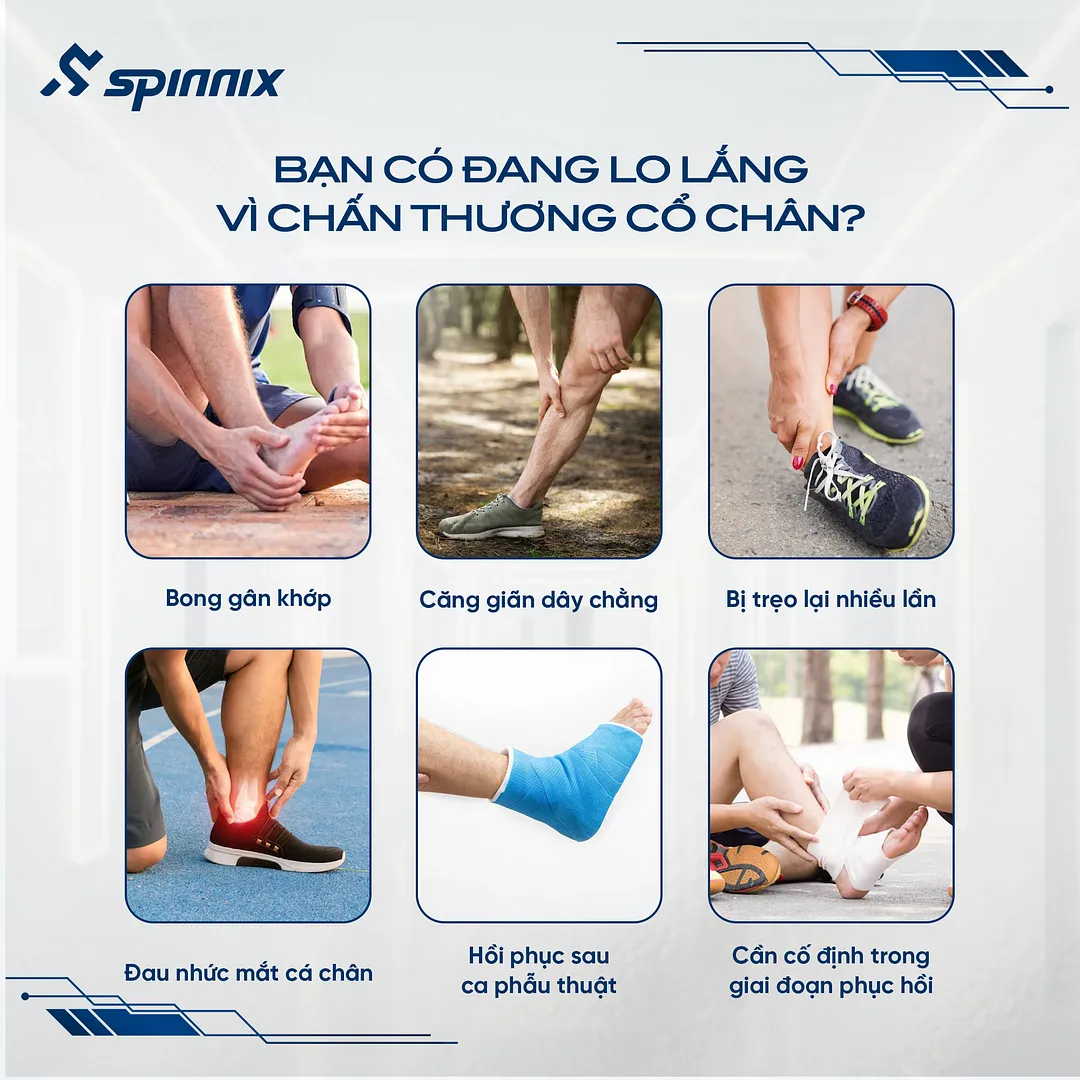 Băng cổ chân Spinnix ArmorX màu đen