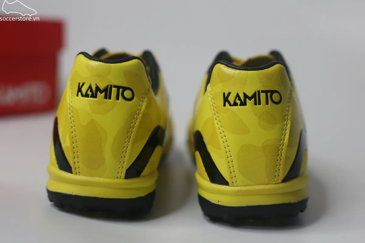 Giày bóng đá trẻ em Kamito TA11 Kids TF màu vàng trắng KMKA230239