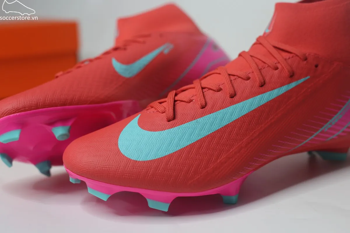 Nike Mercurial Superfly 10 Academy MG - FG Air Zoom Mad Energy pack màu đỏ than hồng FQ1456-800