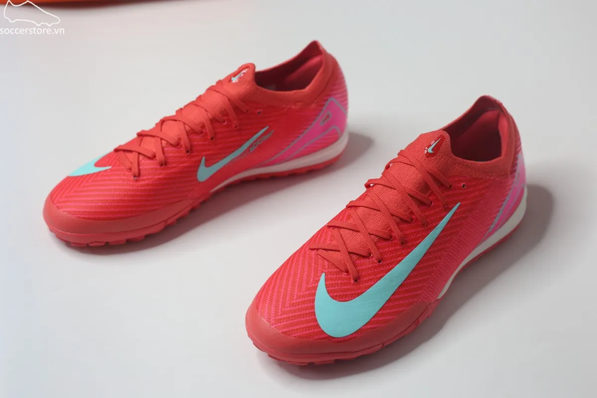 Nike Mercurial Vapor 16 Pro TF Air Zoom màu đỏ than hồng FQ8687-800