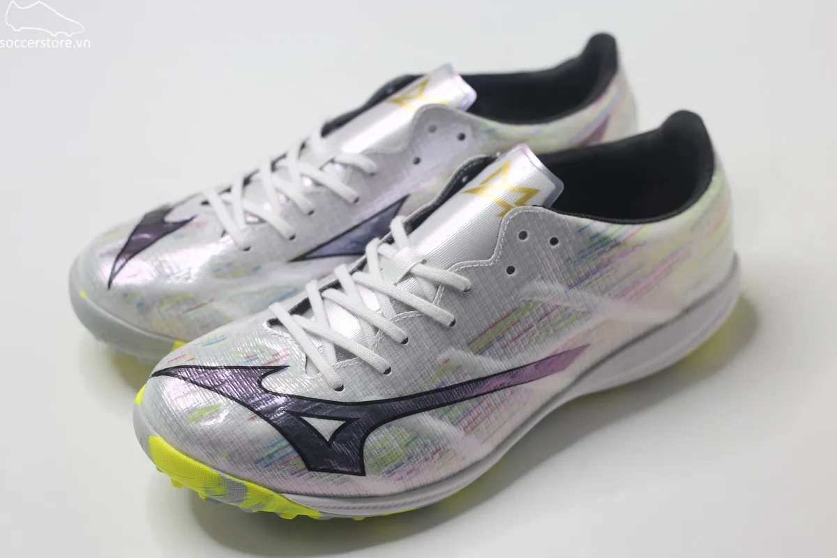Mizuno Alpha II Elite TF Frontier Pack trắng bạc P1GD256209
