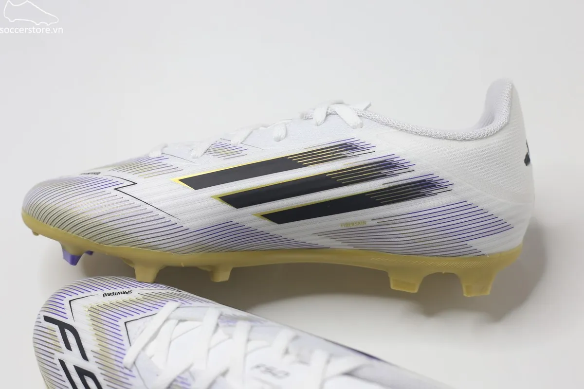Adidas F50 League FG/MG Jr- Road To Glory trắng đồng JH7745