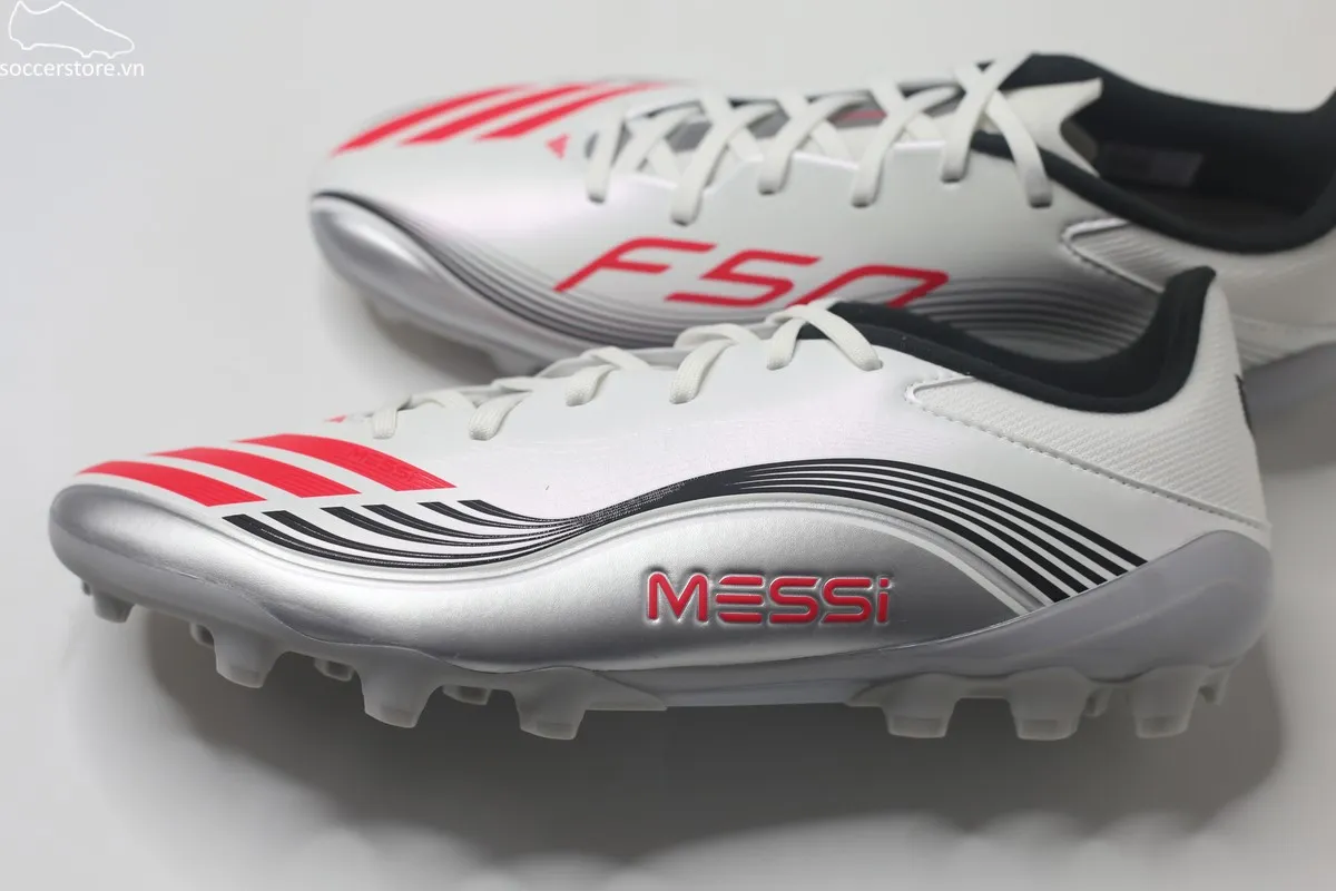 Adidas F50 League AG 2G/3G Messi màu trắng bạc JP7462