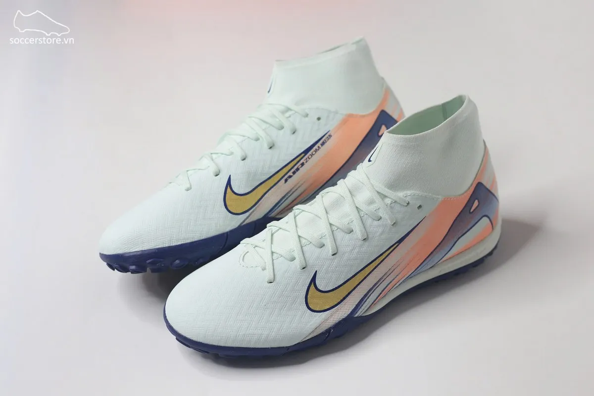 Nike Mercurial Superfly 10 Academy TF Air Zoom MDS 009 màu xanh trắng đồng FZ1382-300