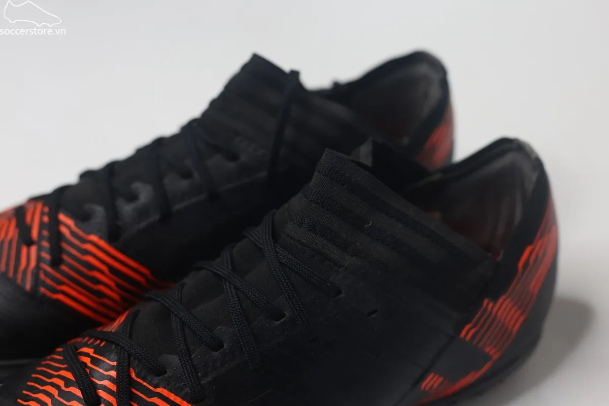 Used 85% Adidas Nemeziz Tango 17.3 TF- Core Black/ Solar Red size 42
