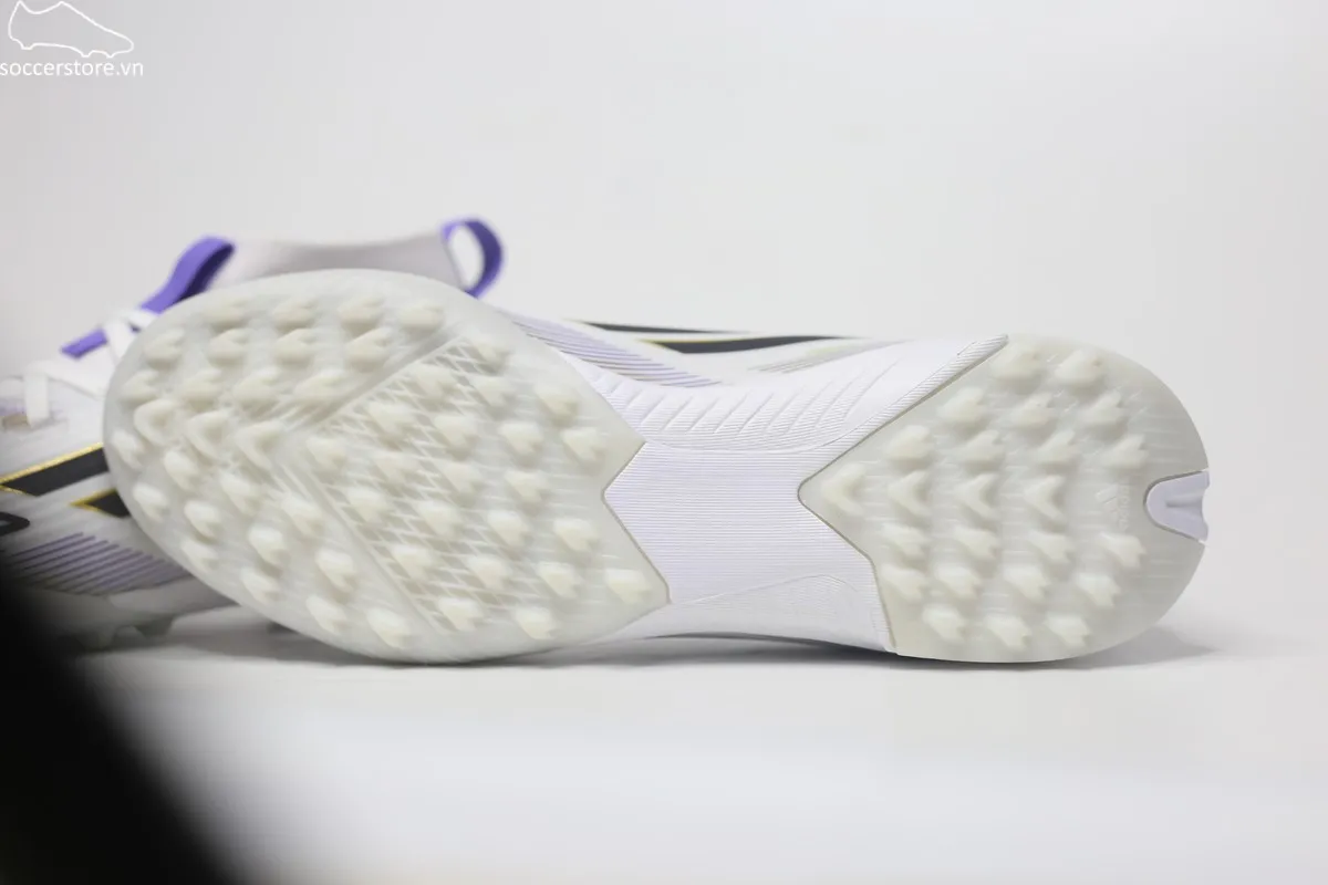Adidas F50 League TF Jr Mid trắng đồng JI3550