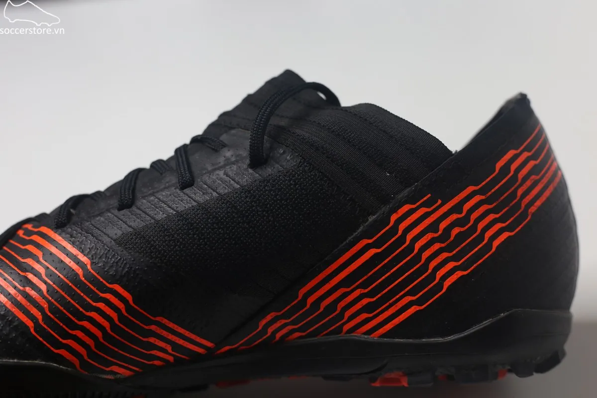 Used 85% Adidas Nemeziz Tango 17.3 TF- Core Black/ Solar Red size 42