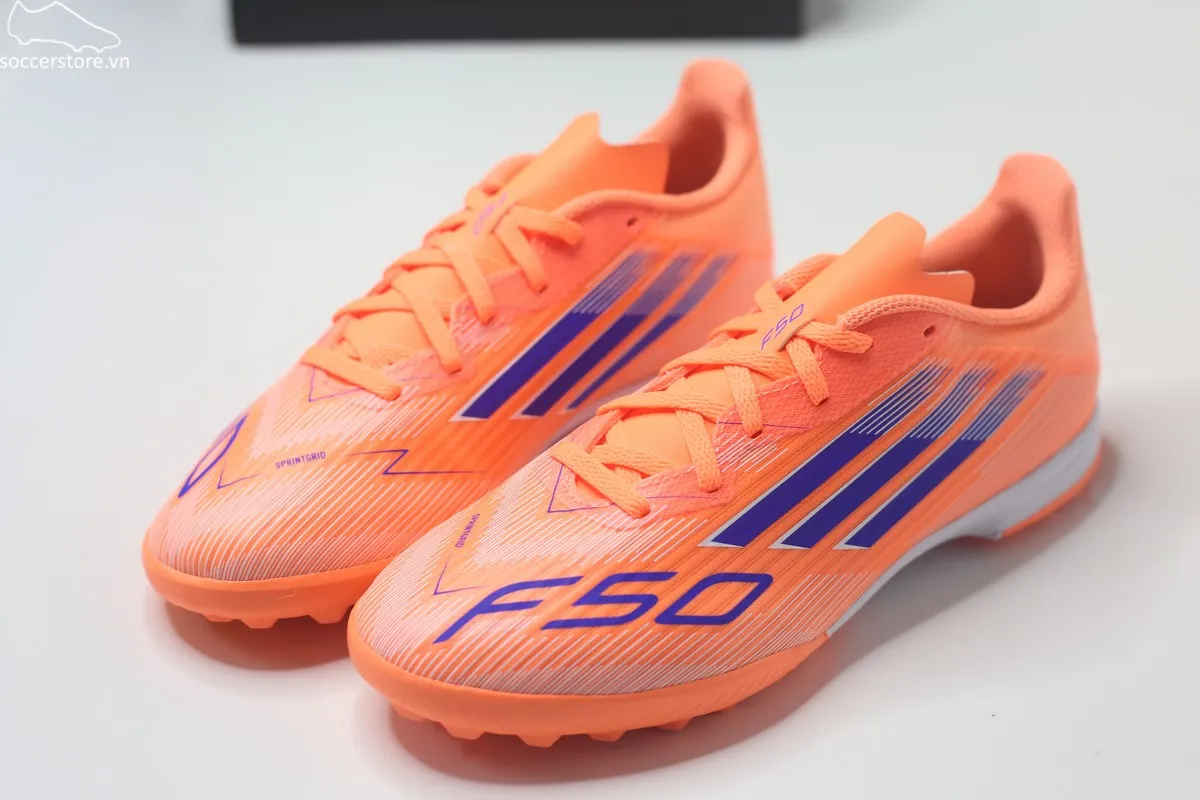 Giày Adidas F50 League TF J - màu cam trắng – Coral Blaze – JI0001