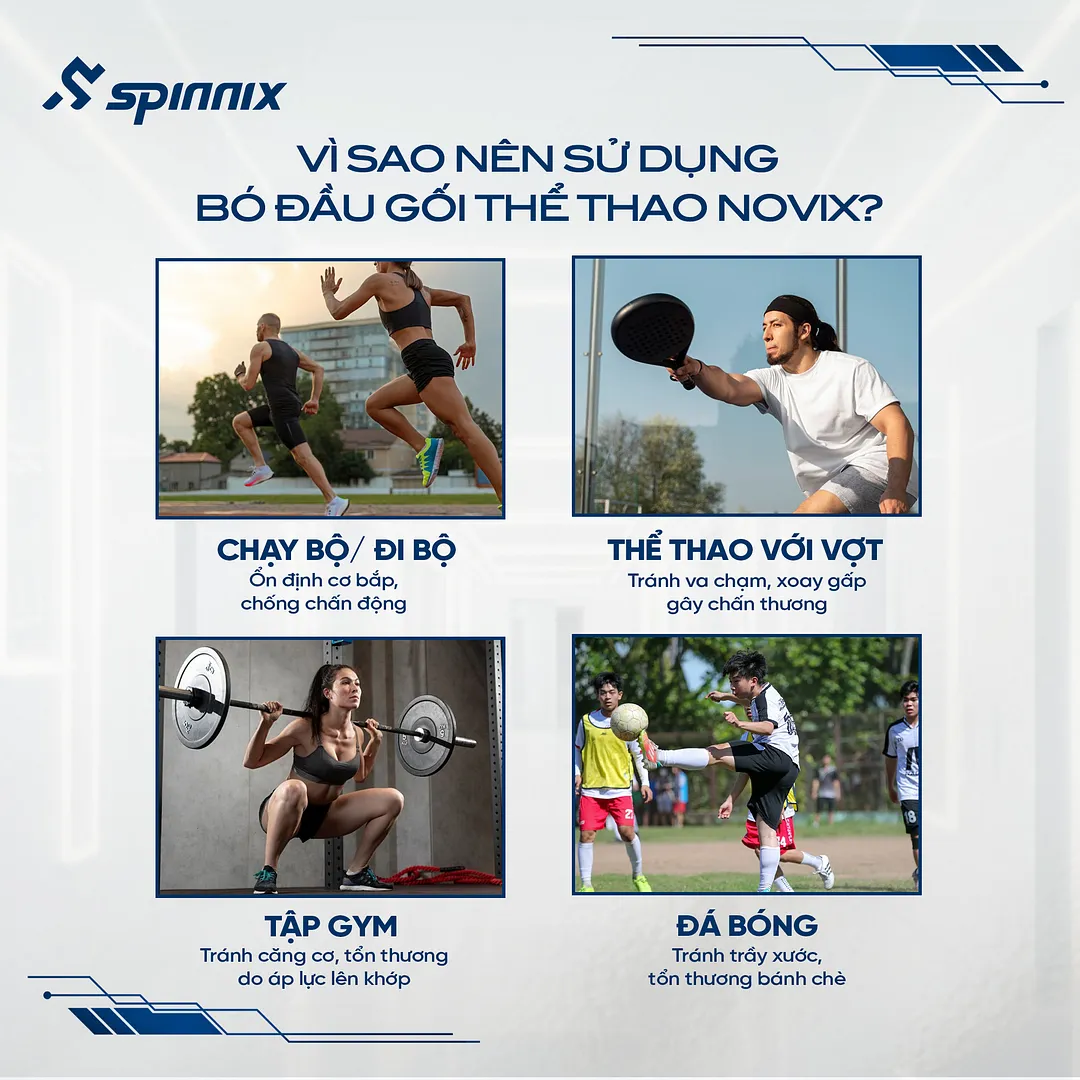 bó gối cao cấp Spinnix, bó gối thể thao