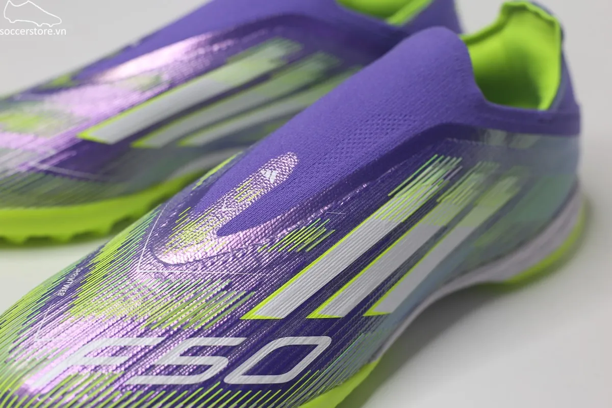 Giày bóng đá không dây Adidas F50 Pro TF LL màu tím JR9330