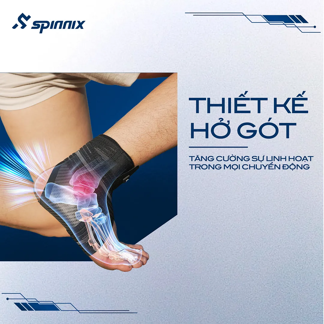 Băng cổ chân Spinnix ArmorX màu đen