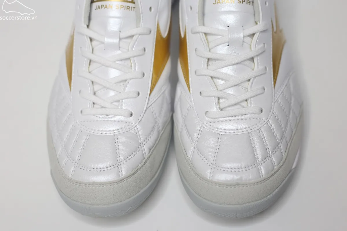 Mizuno Morelia Sala Japan TF trắng gold Made In Japan Q1GB260250