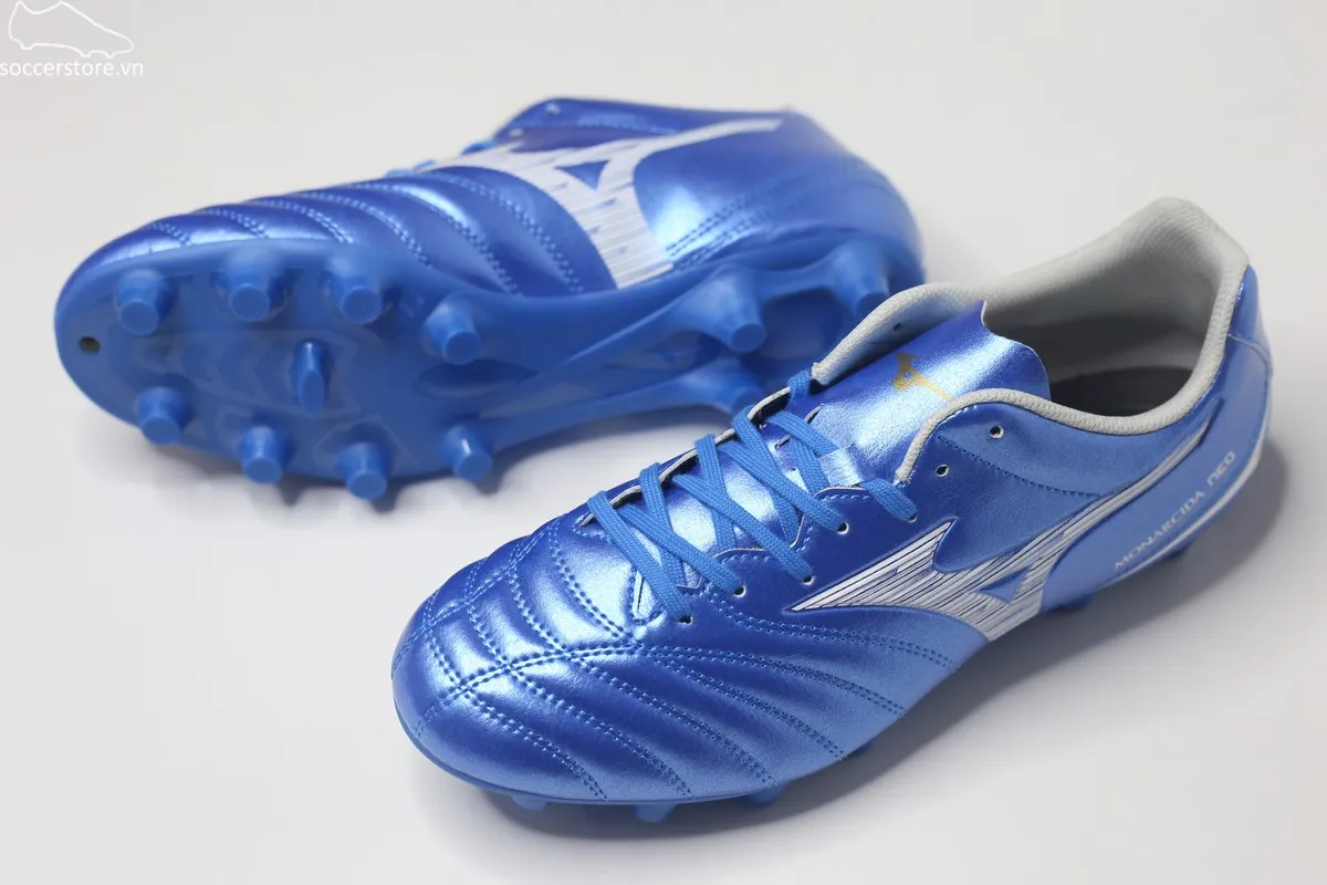 Mizuno Monarcida Neo 3 Select FG màu xanh trắng P1GA242527