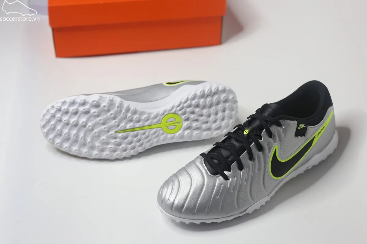 Nike Tiempo Legend 10 Academy TF Mad Voltage pack màu bạc DV4342-001