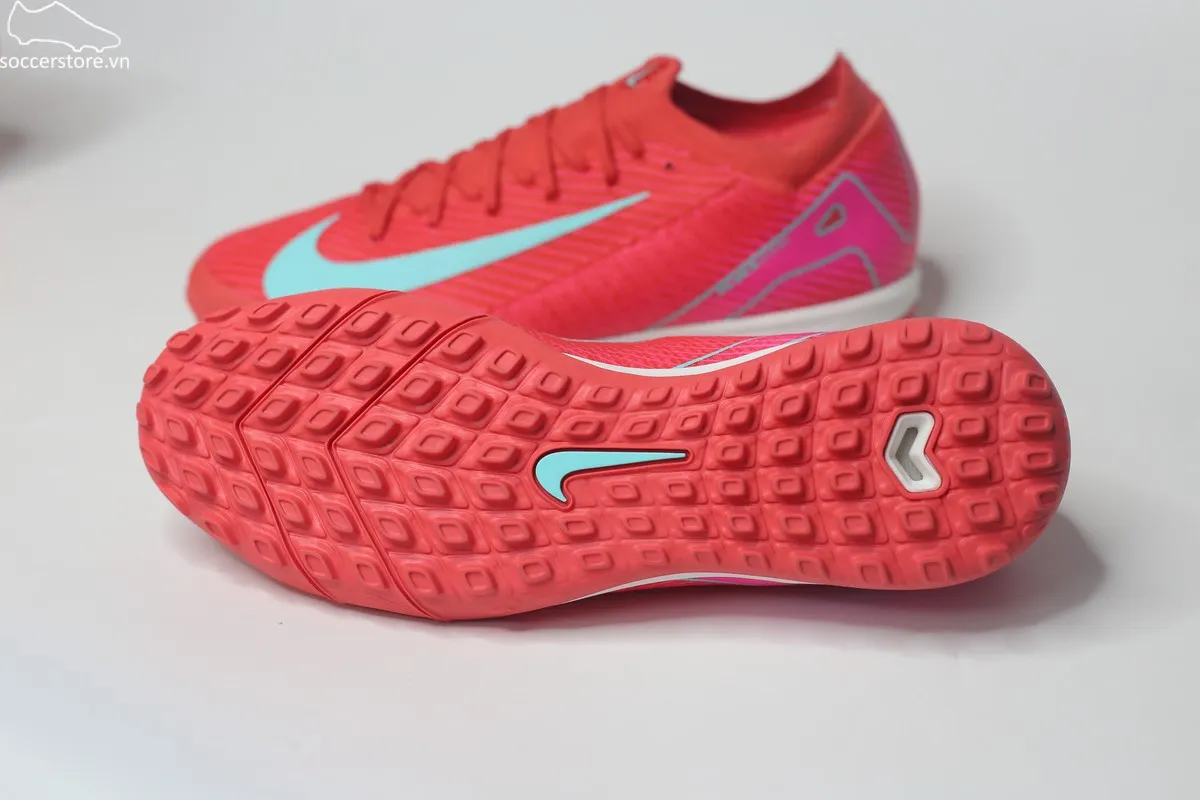Nike Mercurial Vapor 16 Pro TF Air Zoom màu đỏ than hồng FQ8687-800
