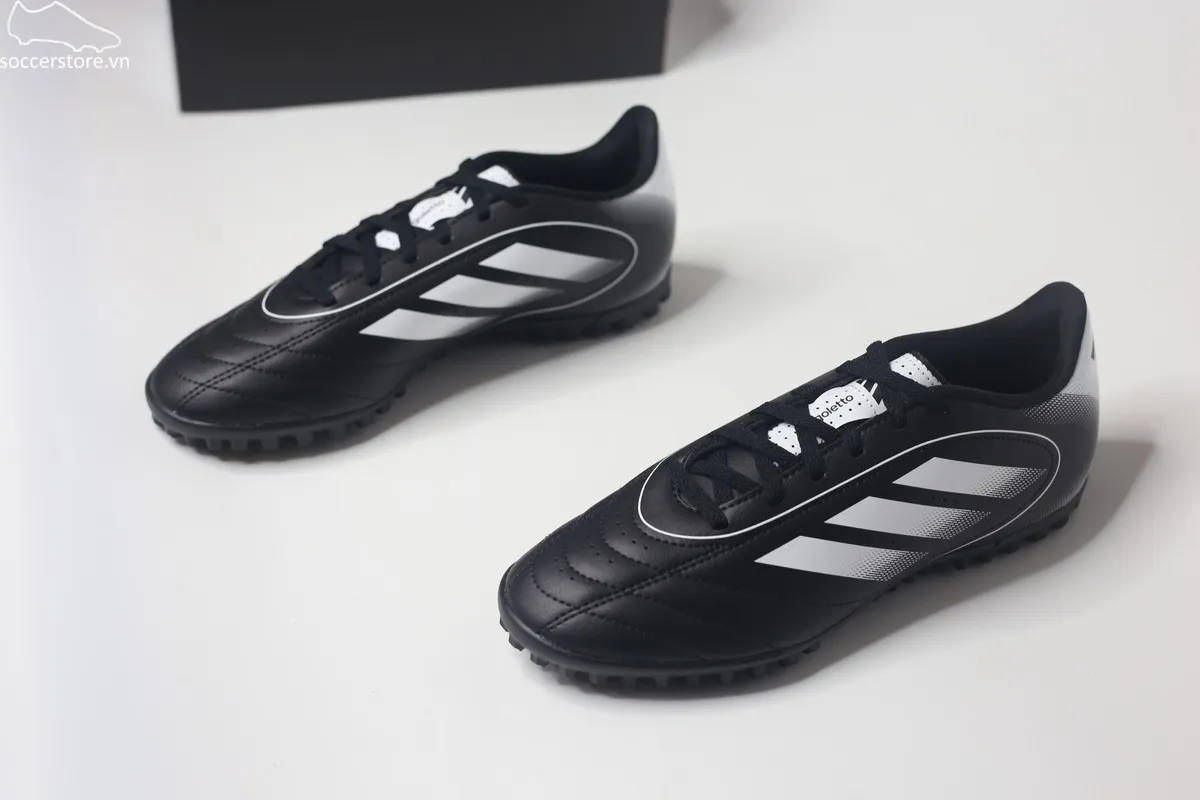 Giày bóng đá Adidas Goletto 9 màu đen trắng IH0083
