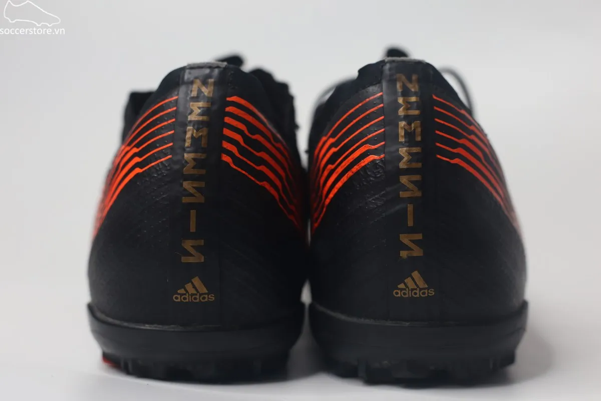 Used 85% Adidas Nemeziz Tango 17.3 TF- Core Black/ Solar Red size 42