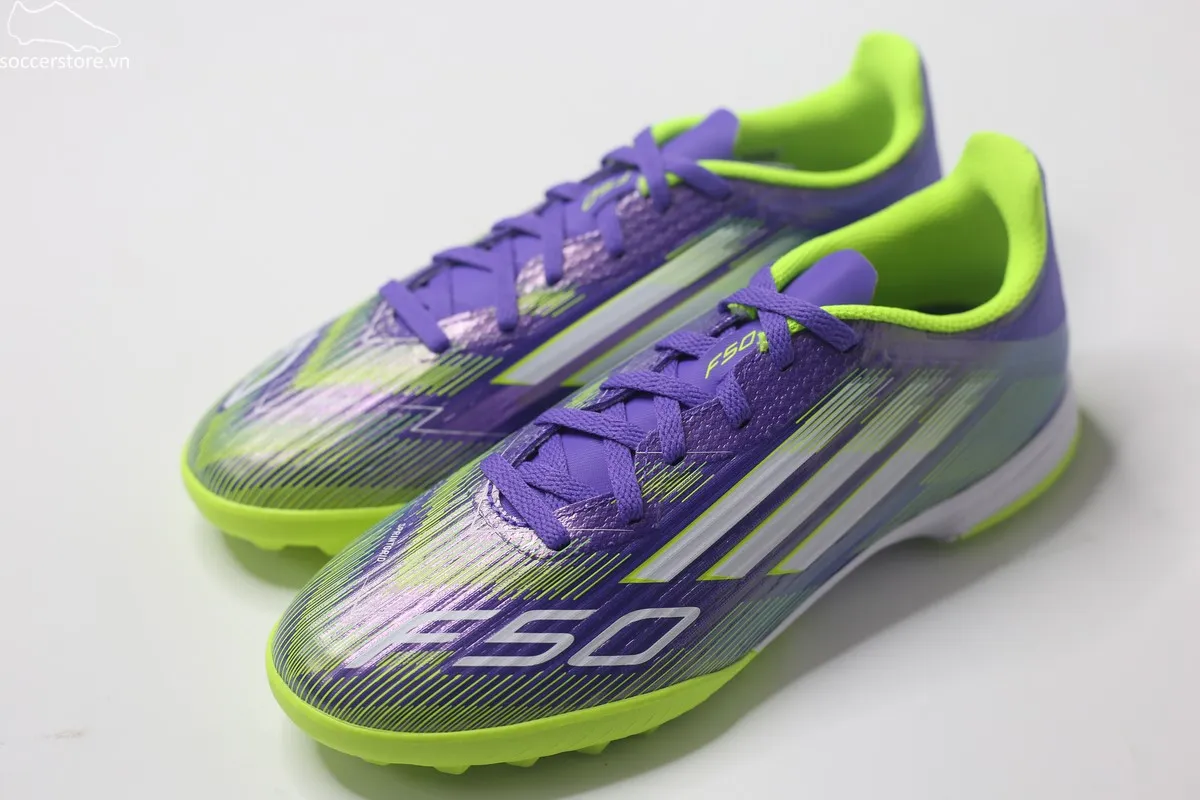 Adidas F50 League TF Jr màu tím Radiant Blaze - JI0000