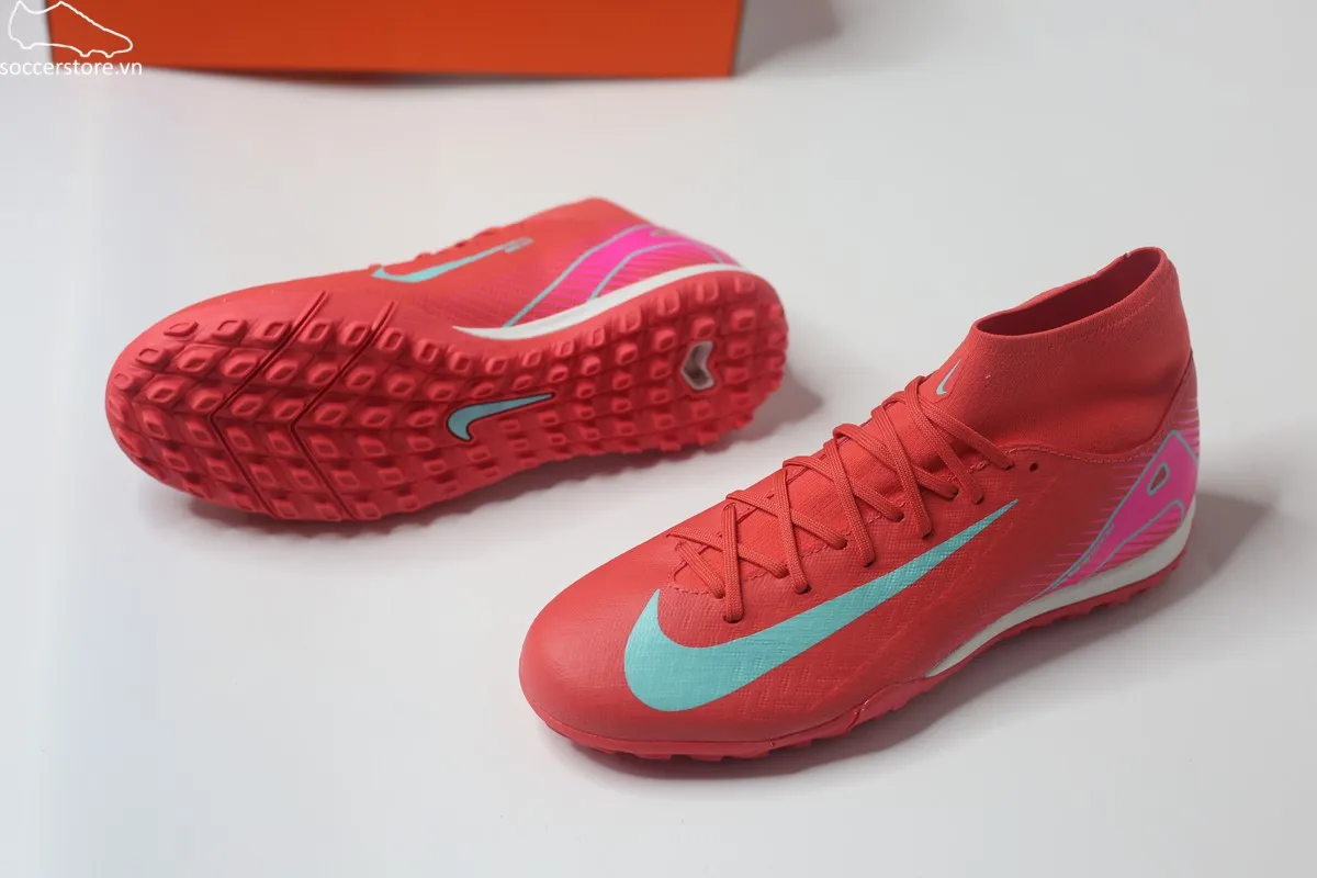 Nike Mercurial Superfly 10 Academy TF Air Zoom Mad Energy pack màu đỏ than hồng FQ8331-800