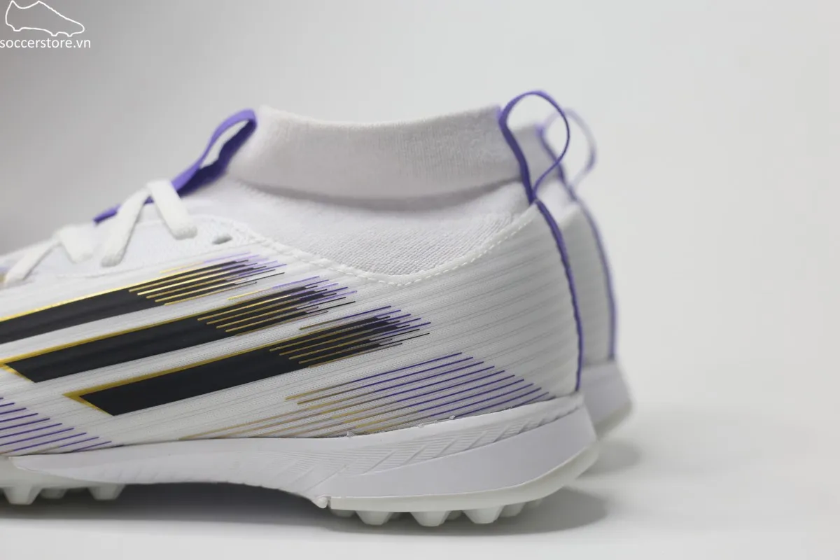 Adidas F50 League TF Jr Mid trắng đồng JI3550