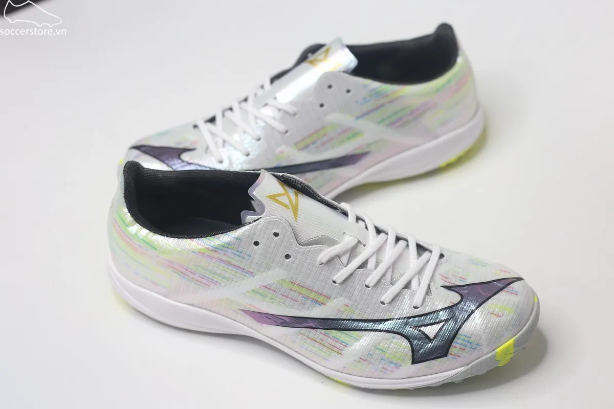 Mizuno Alpha II Elite TF Frontier Pack trắng bạc P1GD256209