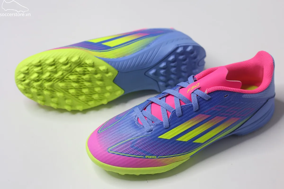 Giày bóng đá trẻ em Adidas F50 League TF J Kids- Celestial Victory màu blue fusion IE3754