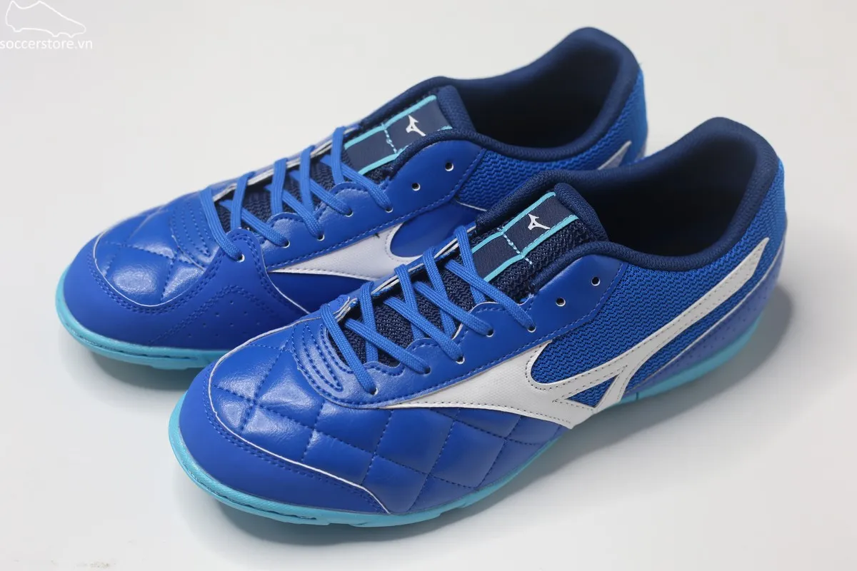 Mizuno Morelia Sala Club TF màu xanh trắng Q1GB241603
