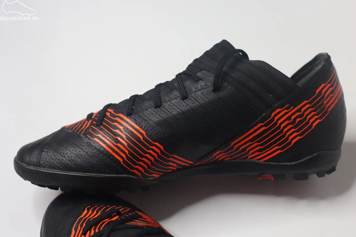Used 85% Adidas Nemeziz Tango 17.3 TF- Core Black/ Solar Red size 42