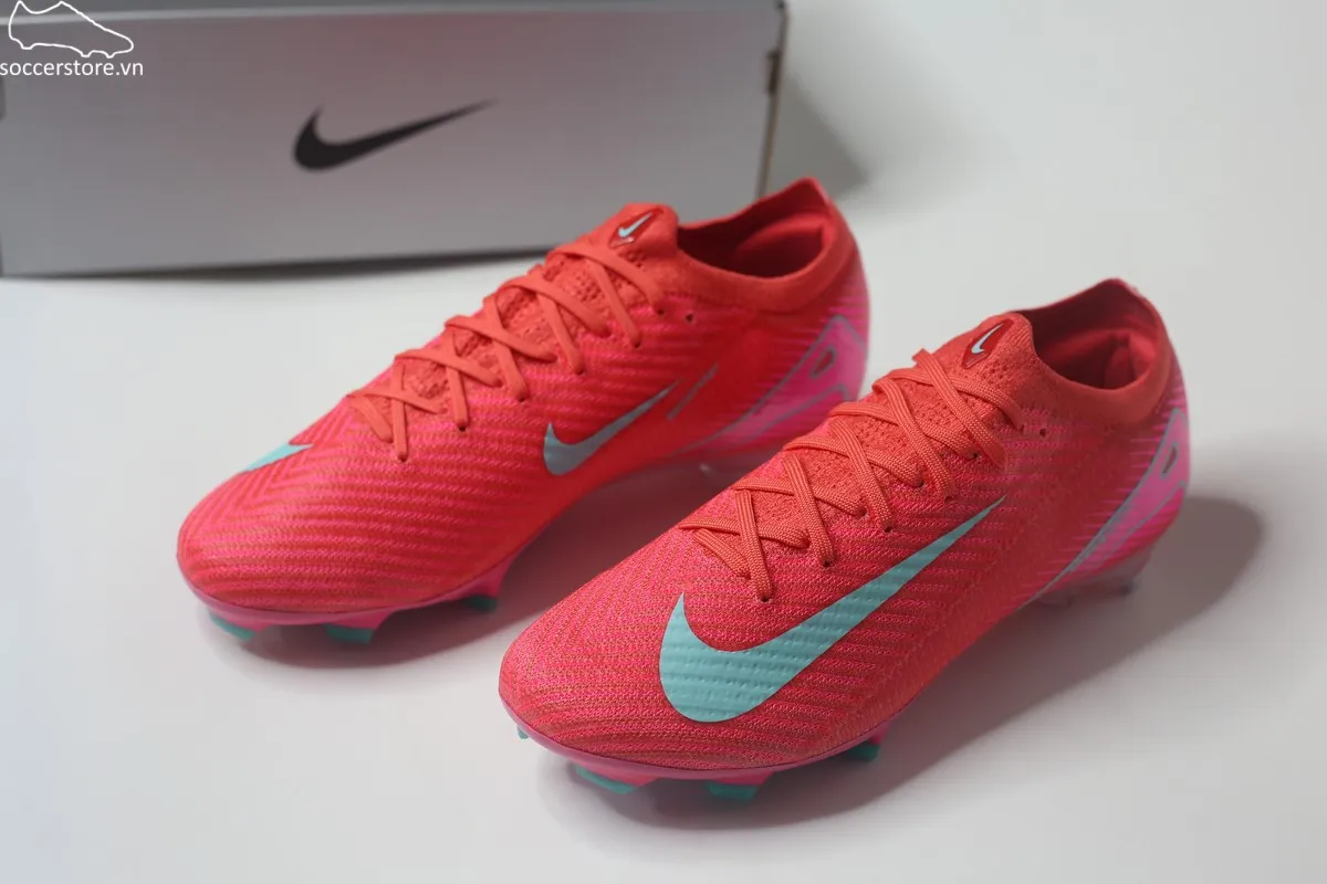 Nike Mercurial Vapor 16 Elite FG/MG Air Zoom màu đỏ than hồng FQ1457-800