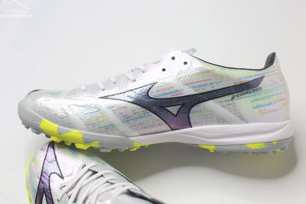 Mizuno Alpha II Elite TF Frontier Pack trắng bạc P1GD256209