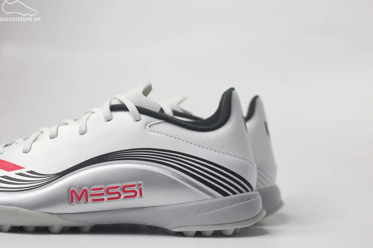 Adidas F50 League TF Messi Prestig10 màu trắng bạc JP7448