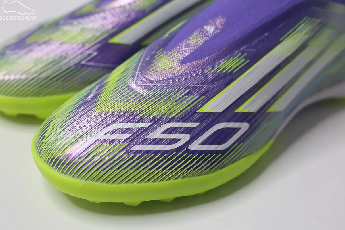 Giày bóng đá không dây Adidas F50 Pro TF LL màu tím JR9330