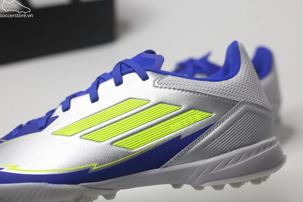 Adidas F50 League TF Messi La Vida Rapida 2025 màu bạc- xanh IH0919