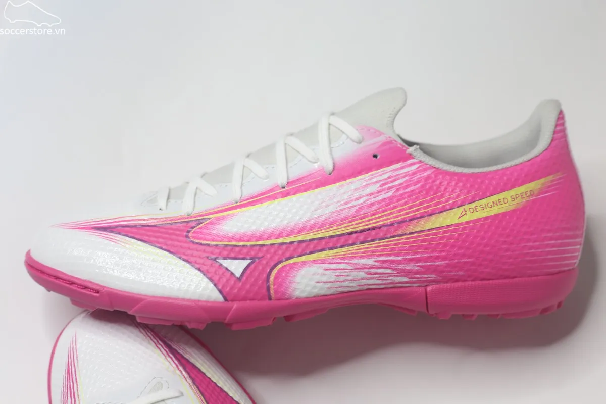 Mizuno Alpha III Select AS TF- trắng/ hồng P1GD266564