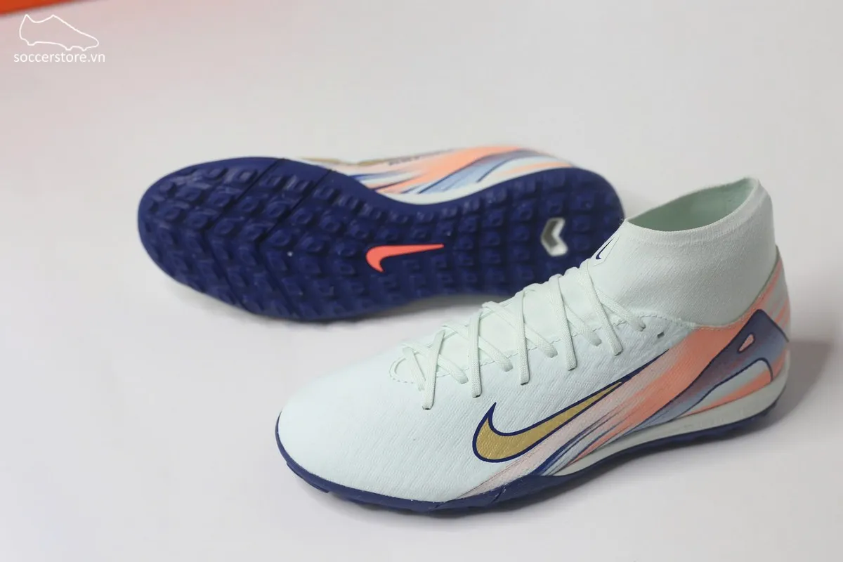 Nike Mercurial Superfly 10 Academy TF Air Zoom MDS 009 màu xanh trắng đồng FZ1382-300