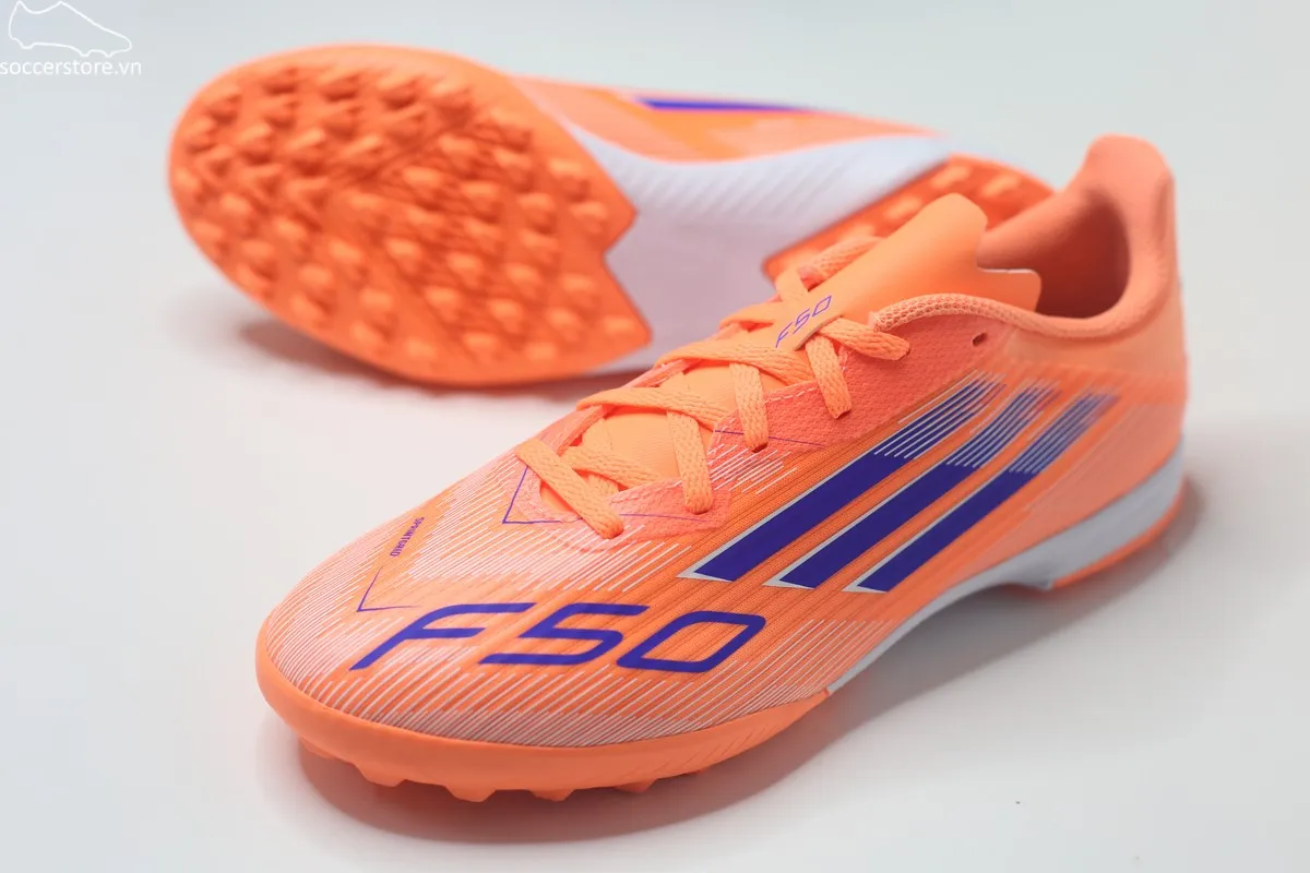 Giày Adidas F50 League TF J - màu cam trắng – Coral Blaze – JI0001