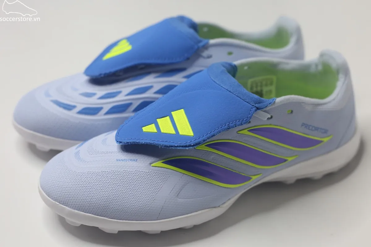 Adidas Predator League TF FT- Ice Cold Precision màu xanh ngọc Crystal Sky/ Ray Blue/ Solar Yellow JR7874
