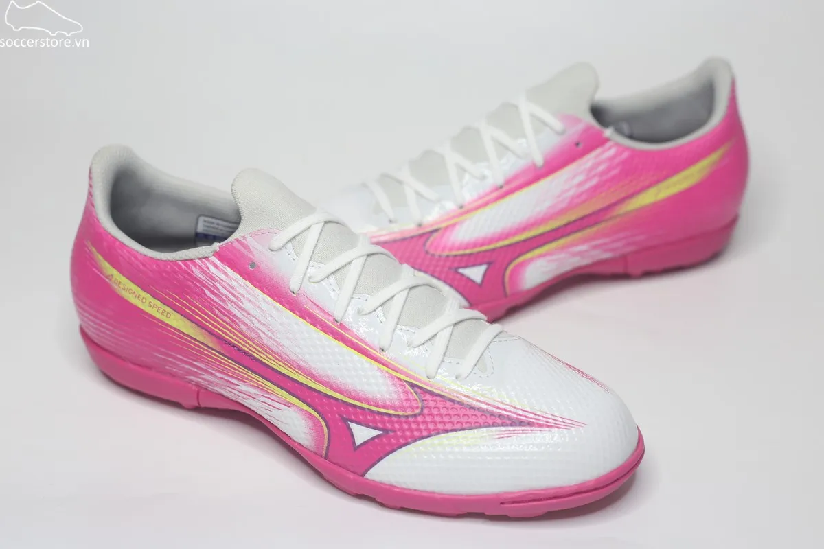 Mizuno Alpha III Select AS TF- trắng/ hồng P1GD266564