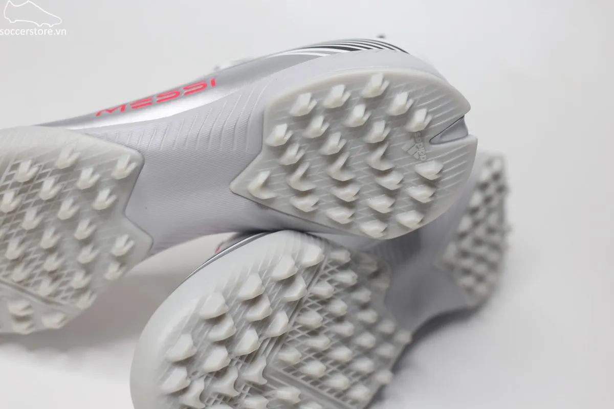Adidas F50 League TF Messi Prestig10 màu trắng bạc JP7448