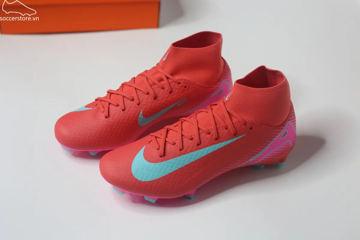 Nike Mercurial Superfly 10 Academy MG - FG Air Zoom Mad Energy pack màu đỏ than hồng FQ1456-800